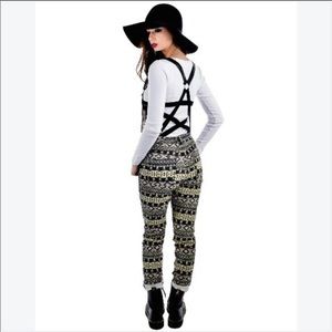 Too Fast Rat Baby Aztec Skulls & Stars Overalls